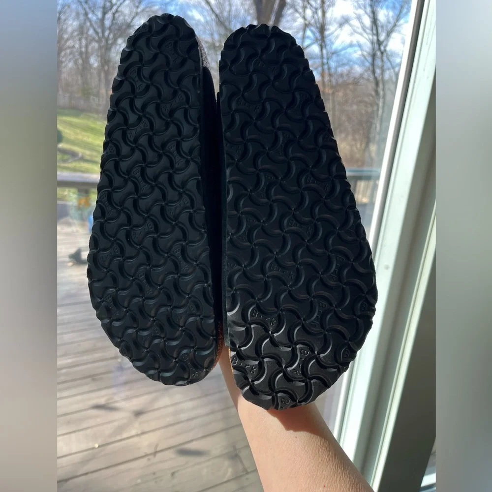 BIRKENSTOCK ARIZONA SUEDE SOFT FOOTBED SANDALS IN BLACK 44 11